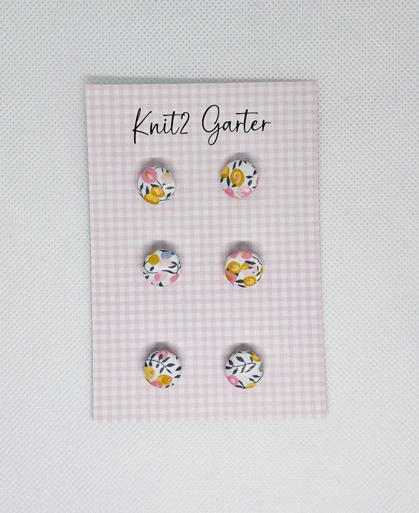 Liberty fabric buttons 12mm