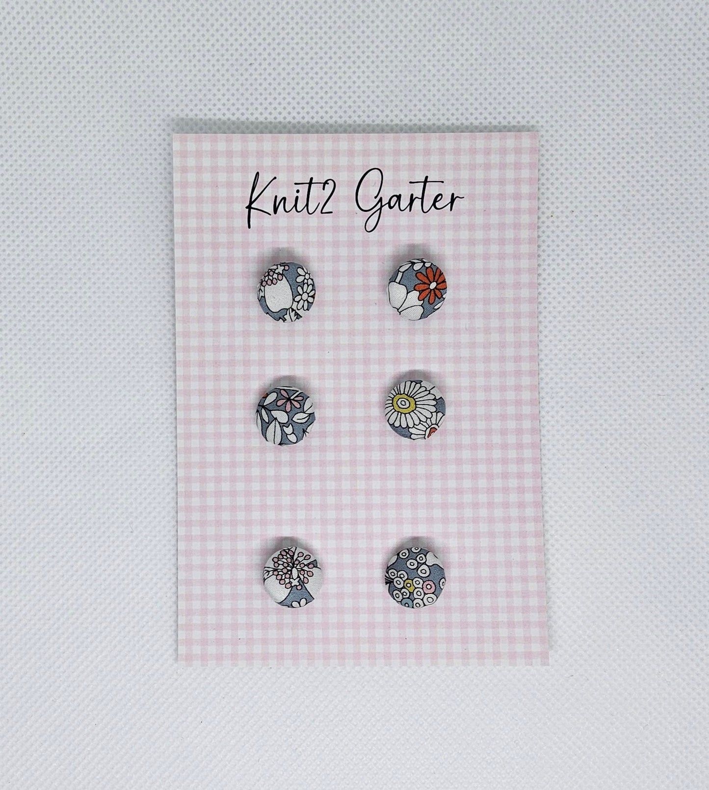 Liberty fabric buttons 12mm