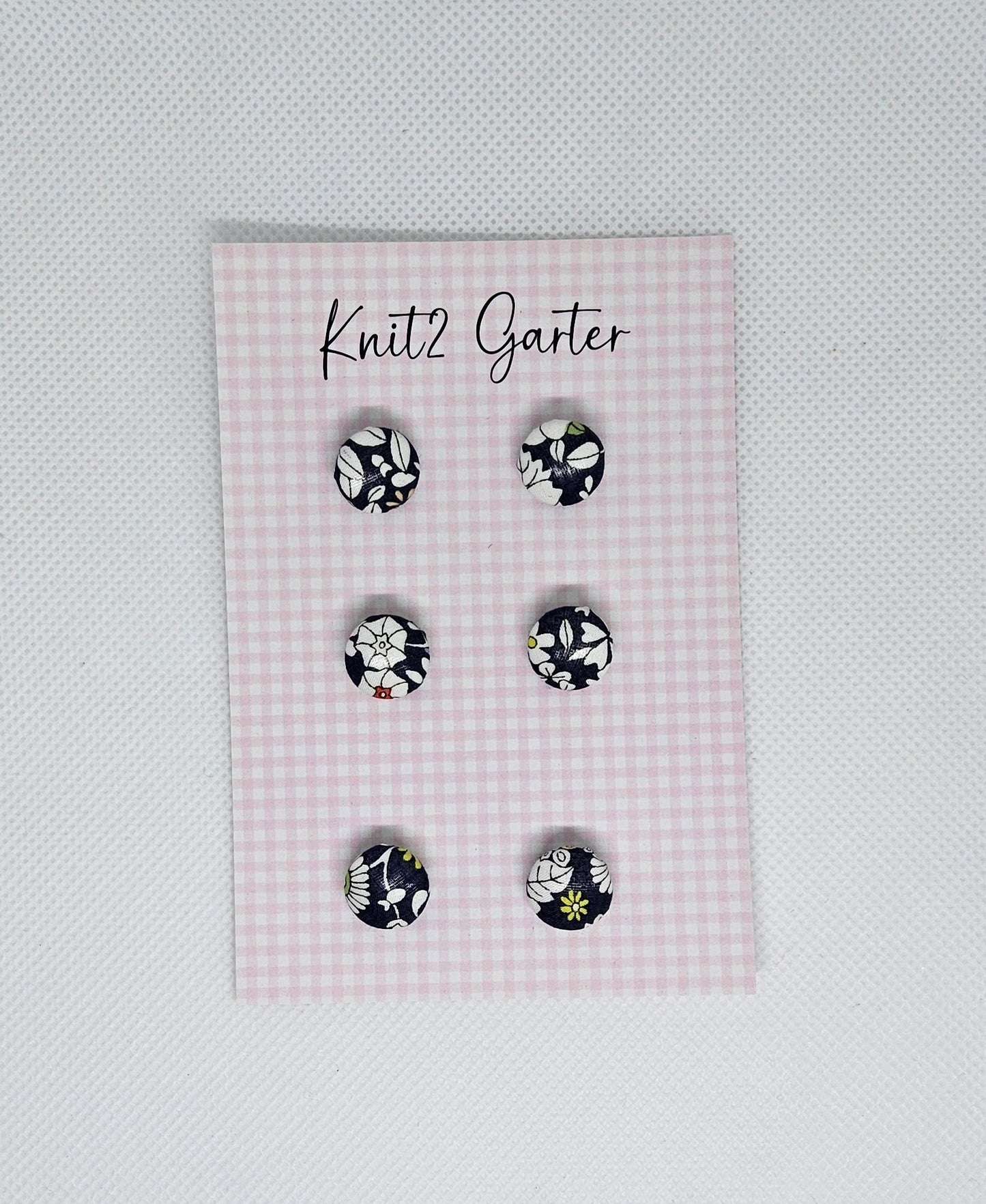 Liberty fabric buttons 12mm