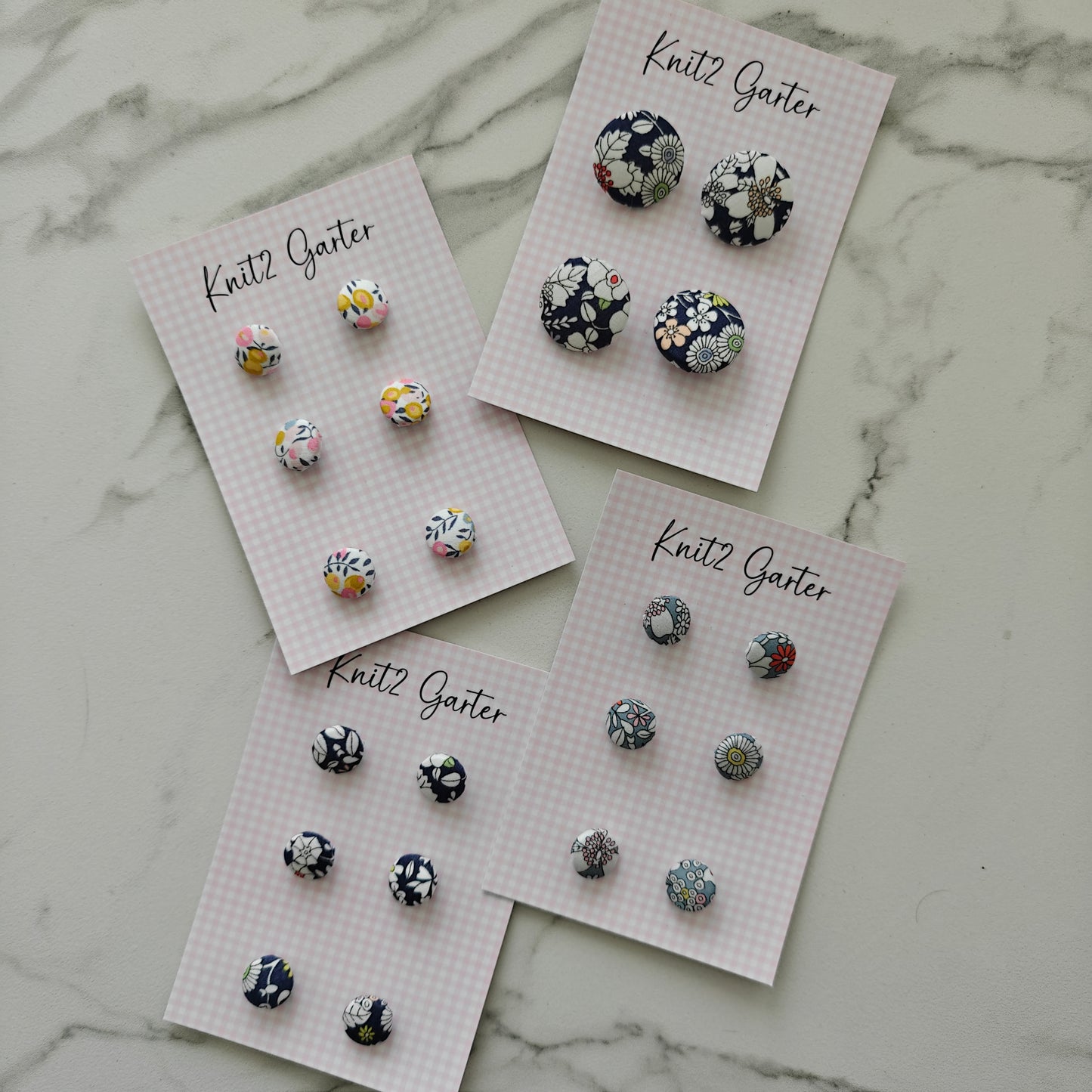 Liberty fabric buttons 18mm