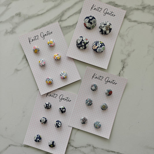 Liberty fabric buttons 18mm