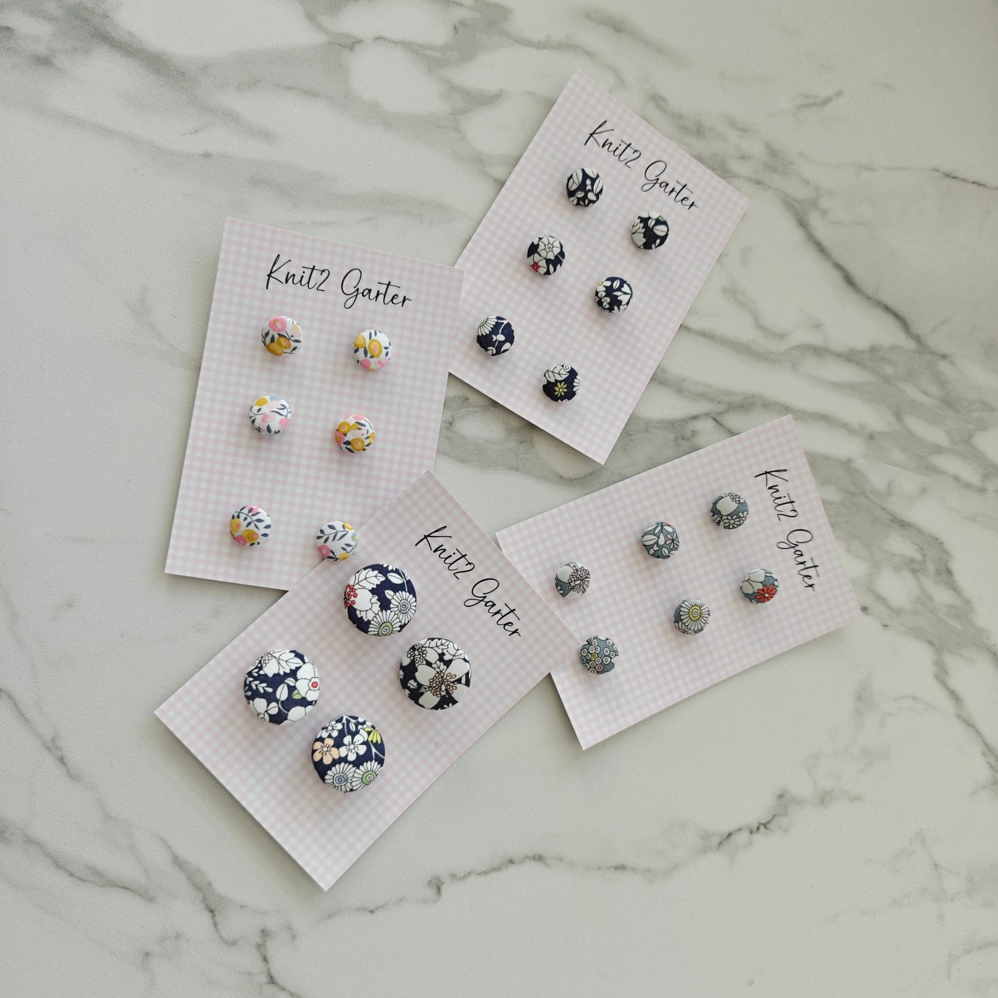 Liberty fabric buttons 12mm