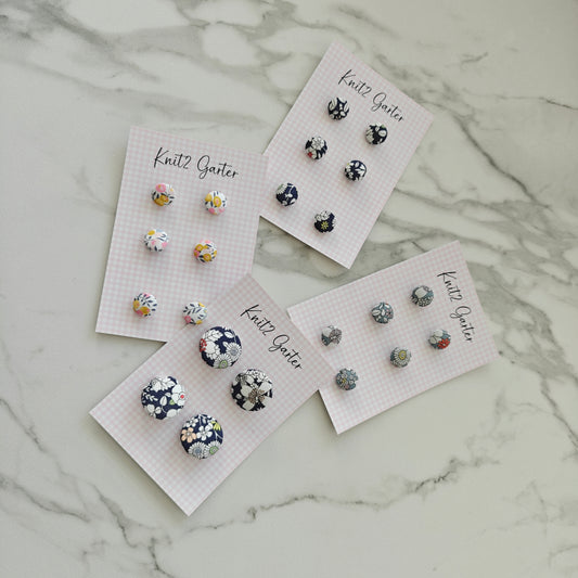 Liberty fabric buttons 12mm